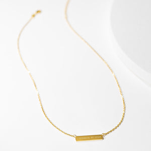 Engraved Bar Pendant: